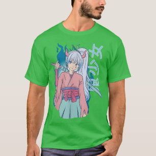 Japan Oni Demon Girl Katana Manga Anime Art  T-Shirt