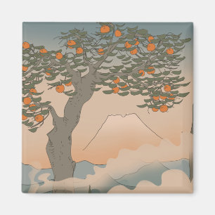 Japan Orange tree in the mist Magnet