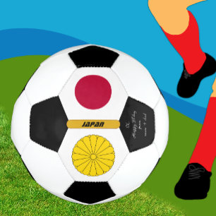 Japan Personalised, Flag, Photo Soccer Ball