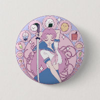 Japan Pink Anime Schoolgirl Art Nouveau