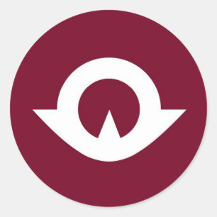 japan prefecture region flag county yamaguchi classic round sticker