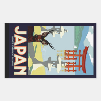 Japan Rectangular Sticker