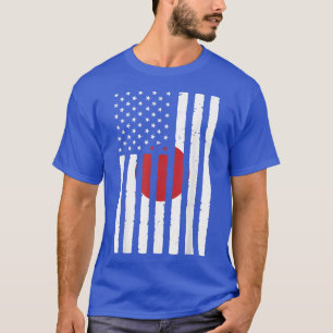 Japan Roots USA Flag Heritage Half Japanese Americ T-Shirt