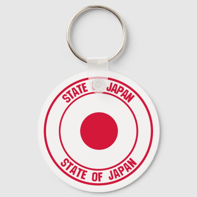Japan Round Emblem Key Ring (Front)