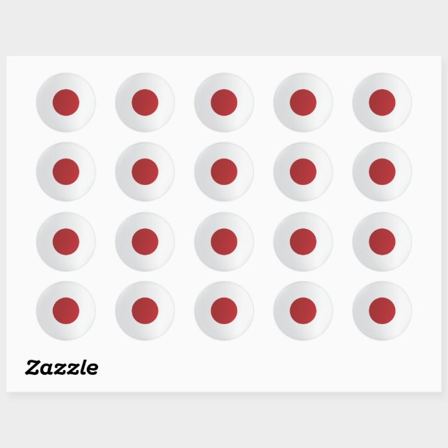 Japan  Round Icon Flag  Classic Round Sticker (Sheet)
