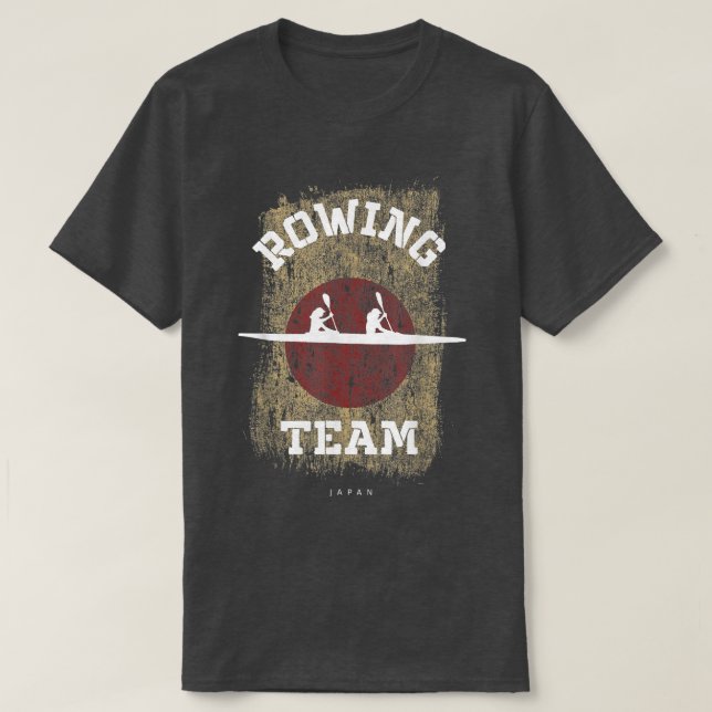 Japan Rowing Team Oarswoman Rower Girl Rowing T-Sh T-Shirt (Design Front)