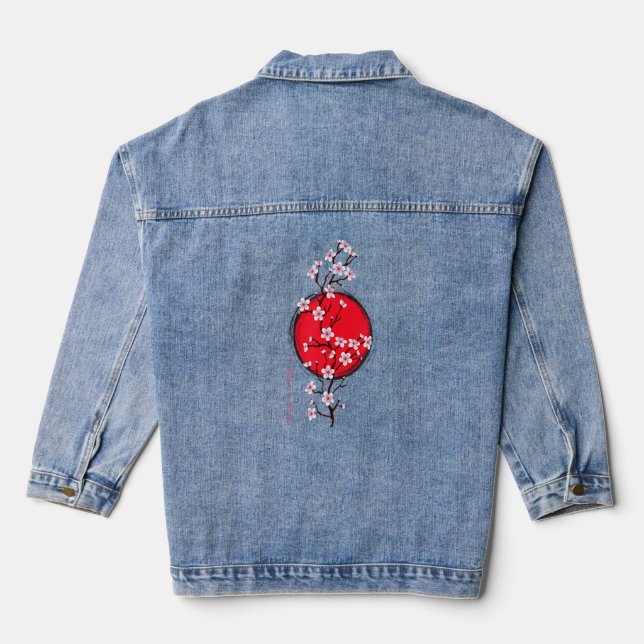 JAPAN SAKURA CHERRY BLOSSOMS BLOOM IN SPRING TIME_ DENIM JACKET (Back)