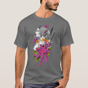 Japan Samurai Geisha  Sakura Blossom Cherry Scener T-Shirt