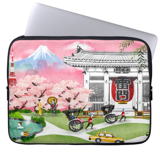 Japan Scene Laptop Sleeve (Front)