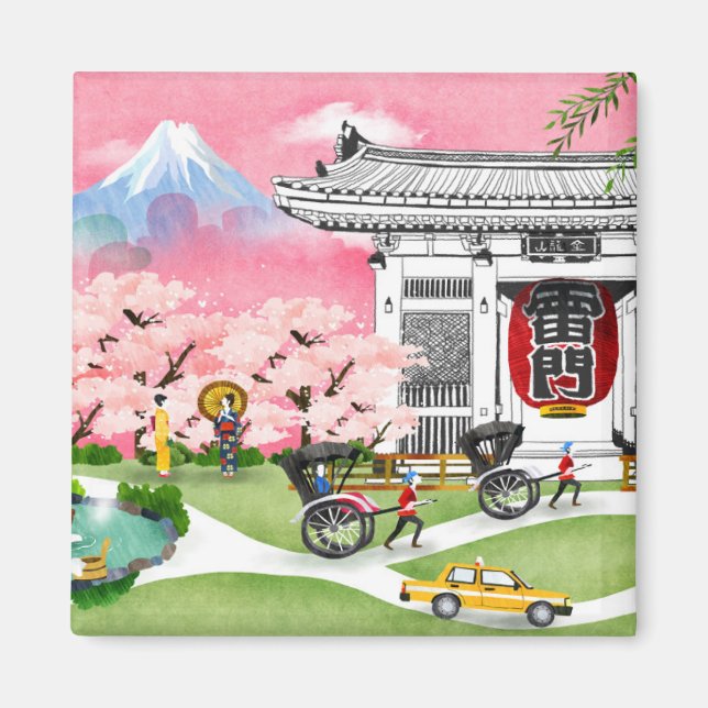 Japan Scene Magnet (Front)
