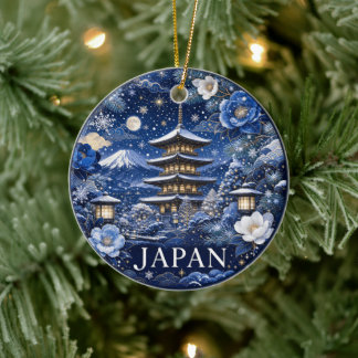 Japan Scenic Keepsake Holiday Ceramic Tree Decoration
