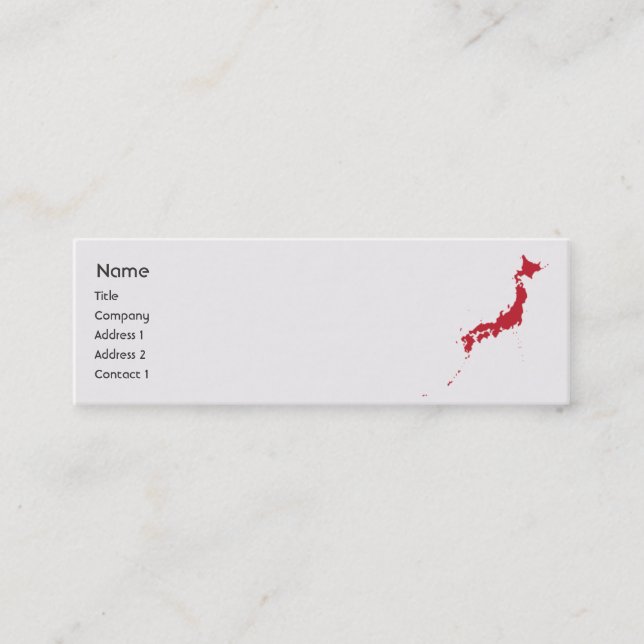 Japan - Skinny Mini Business Card (Front)