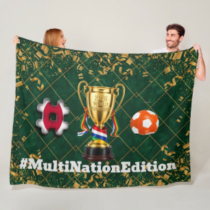 Japan Soccer   2026 Global Games Samurai Indigo  Fleece Blanket