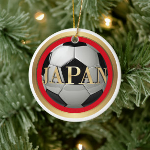 Japan Soccer Ball Sports Ceramic Tree Decoration