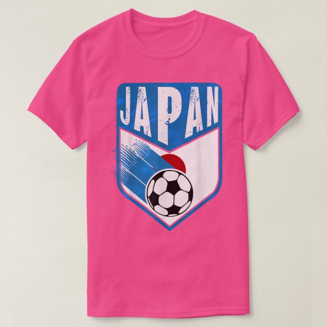 Japan Soccer Fans Jersey Japanese Flag Football Lo T-Shirt (Design Front)