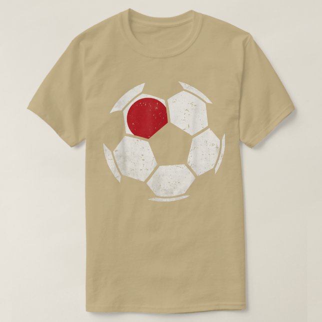 Japan Soccer Flag Jersey Japanese Football 531 T-Shirt (Design Front)