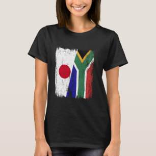 Japan South Africa Half Flag Japanese South Africa T-Shirt