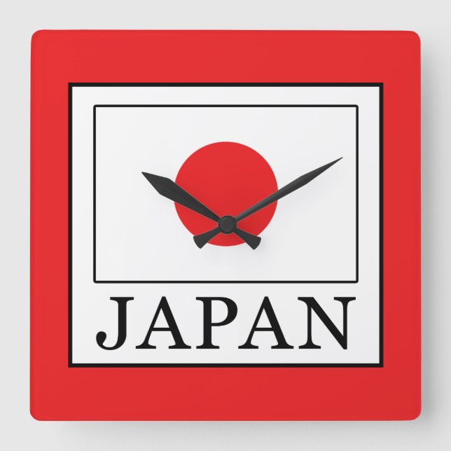 Japan Square Wall Clock (Front)