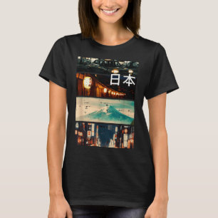 Japan Street Mountain Collage Nihon Japanese Men W T-Shirt