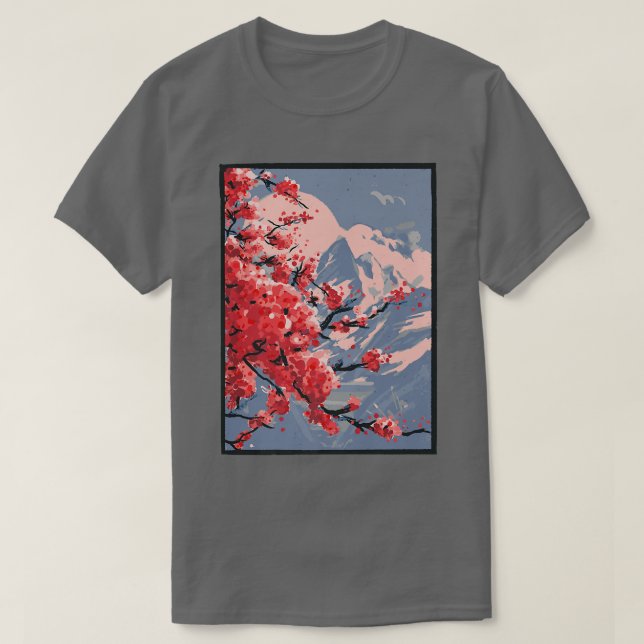 Japan Style Cool Beautiful  T-Shirt (Design Front)