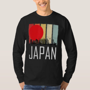 Japan Sunrise Retro Tokyo Skyline With Tokyo Tower T-Shirt
