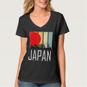Japan Sunrise Retro Tokyo Skyline With Tokyo Tower T-Shirt