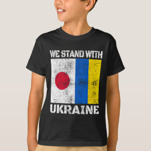 Japan Support Ukrainian Flag We Stand With Ukraine T-Shirt