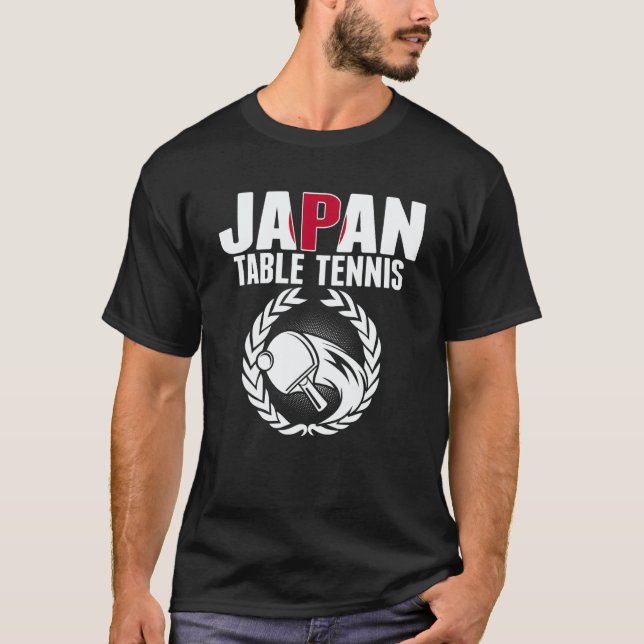 Japan Table Tennis   Japanese Ping Pong Team Suppo T-Shirt (Front)