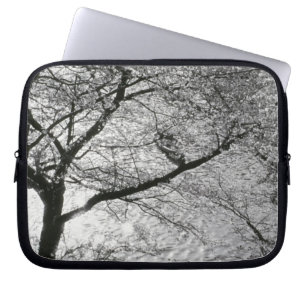 Japan, Tokyo. Cherry blossoms in the Imperial Laptop Sleeve