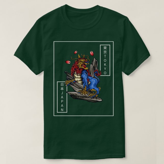 Japan Tokyo Dragon T-Shirt (Design Front)