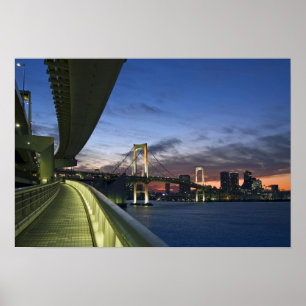 Japan. Tokyo. Rainbow Bridge in Tokyo Bay. Poster