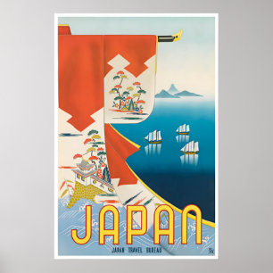 Japan Travel Art Poster Japanese Vintage Print