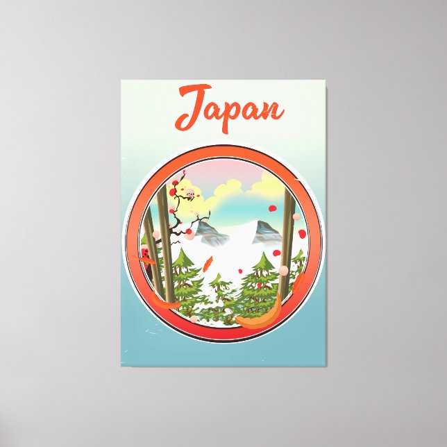 Japan travel logo canvas print (Front)