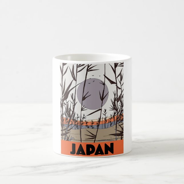 Japan travel poster coffee mug (Center)