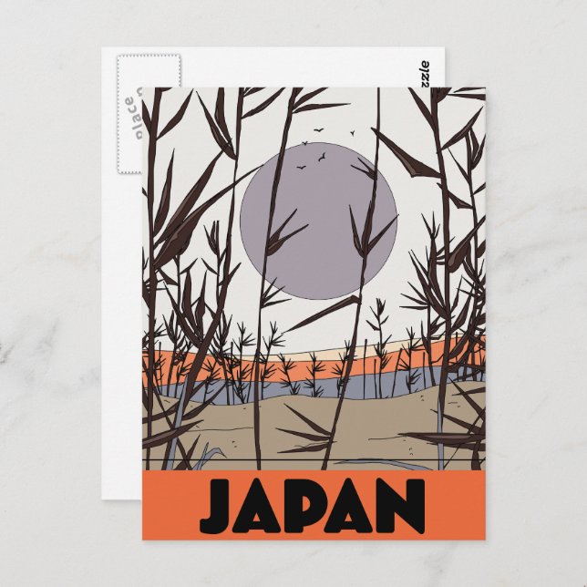 Japan travel poster postcard (Front/Back)