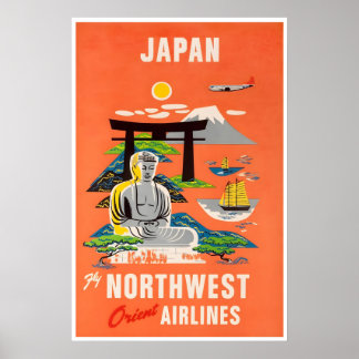 Japan Travel Poster Poster Japanese Art Northwest