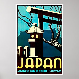 Japan Travel Poster Railways Print Japanese Art