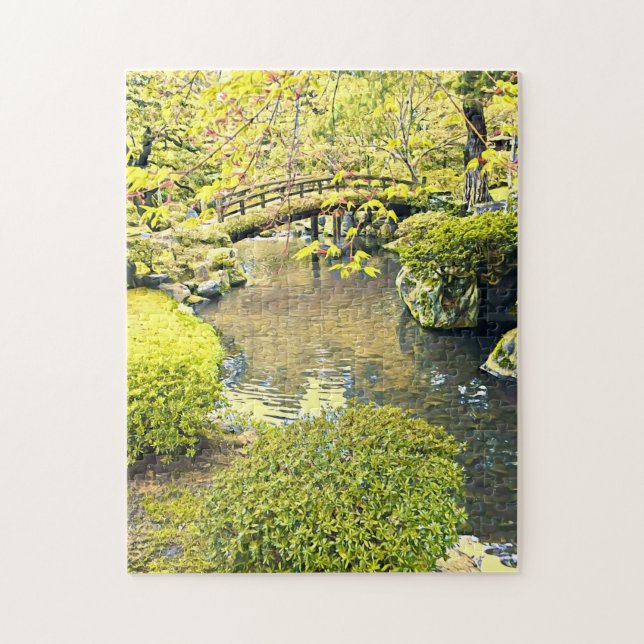 Japan travel traditional Japanese garden Jigsaw Puzzle (Vertical)