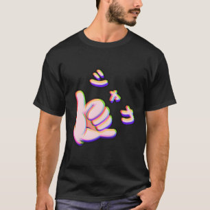 Japan Vaporwave Surfer Hand Gesture Shaka T-Shirt