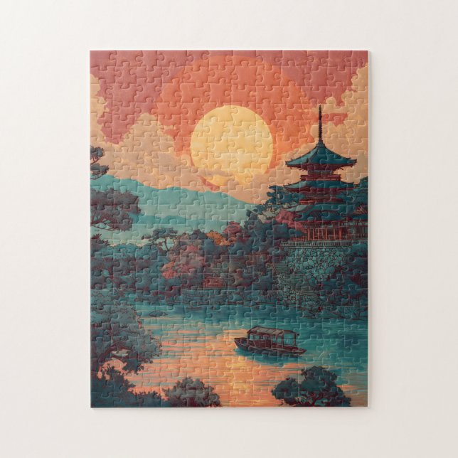 Japan vintage jigsaw puzzle (Vertical)
