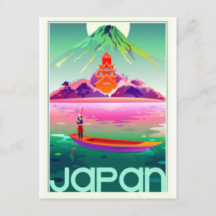 Japan, vintage travel postcard