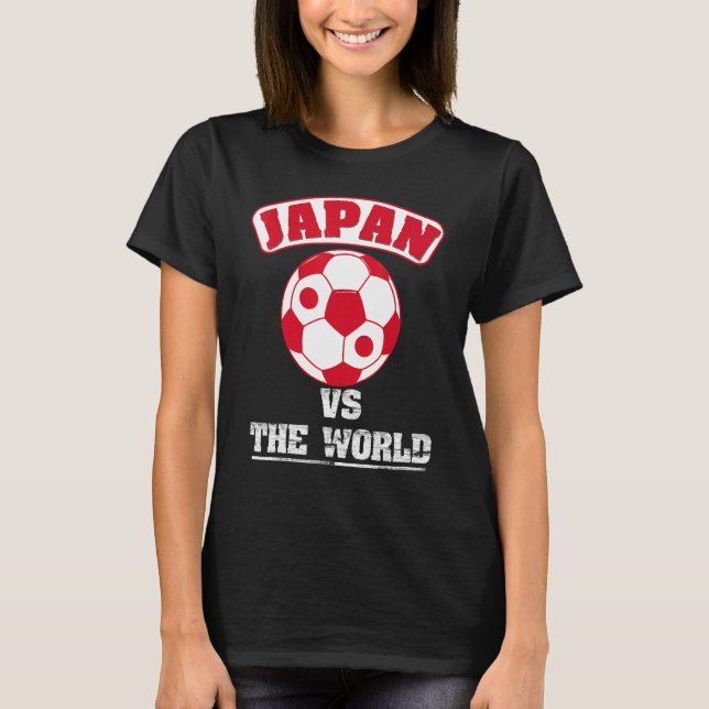 Japan Vs The World Japanese Flag Soccer Football F T-Shirt (Front)