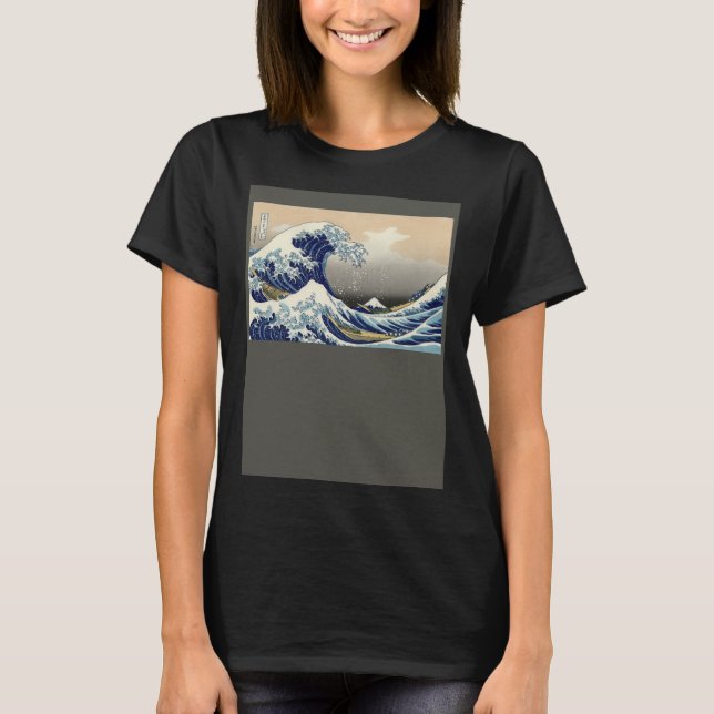Japan Wave Design  The Great Wave Off Kanagawa by  T-Shirt (Front)