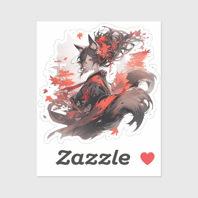 Japan Yokai Art-Fox Girls (Sheet)