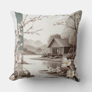 JAPANDI ART THROW PILLOW