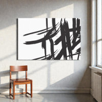 Japandi Black and white abstract wall art
