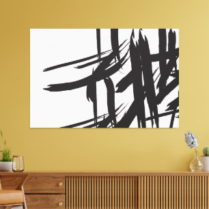 Japandi Black and white abstract wall art