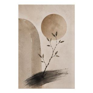 Japandi Botanical Wall Art Poster – Wabi Sabi