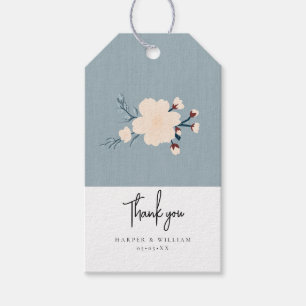 Japandi cherry blossoms thank you gift tags