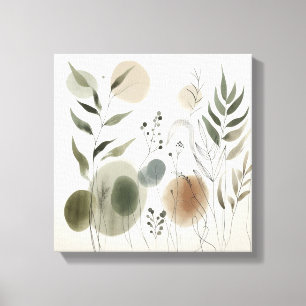 Japandi Garden Rhythm Art for Calm Interiors Canvas Print